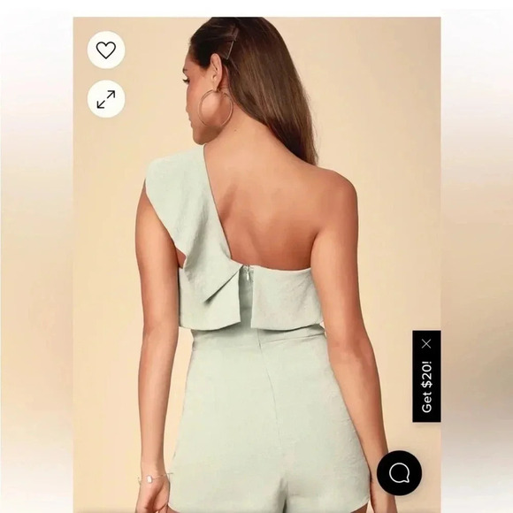 Lulus butterfly effect sage green ruffle jumpsuit - Picture 3 of 12